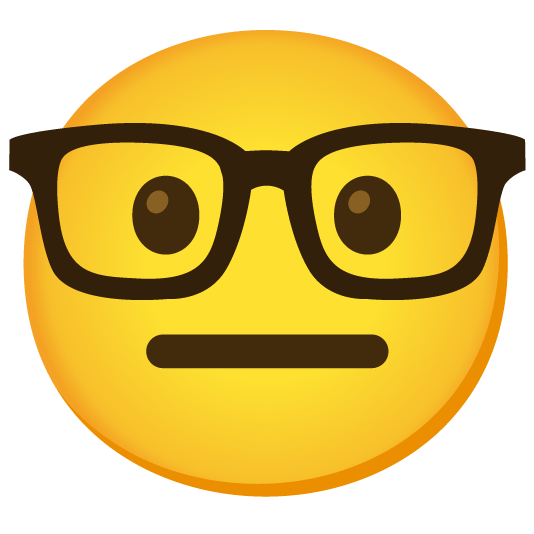 neutral face nerd face