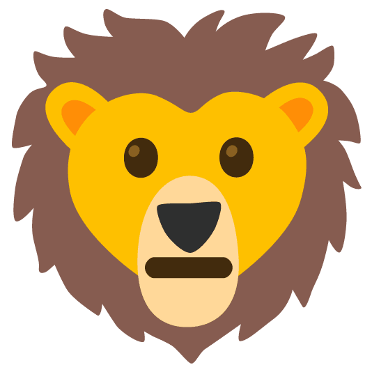 neutral face lion face