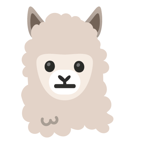 neutral face llama