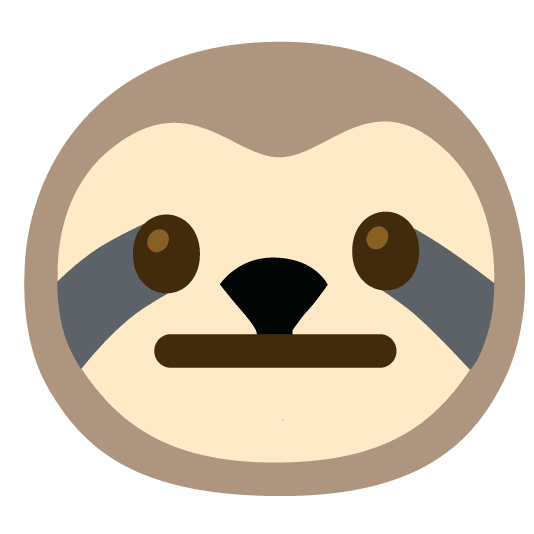 neutral face sloth