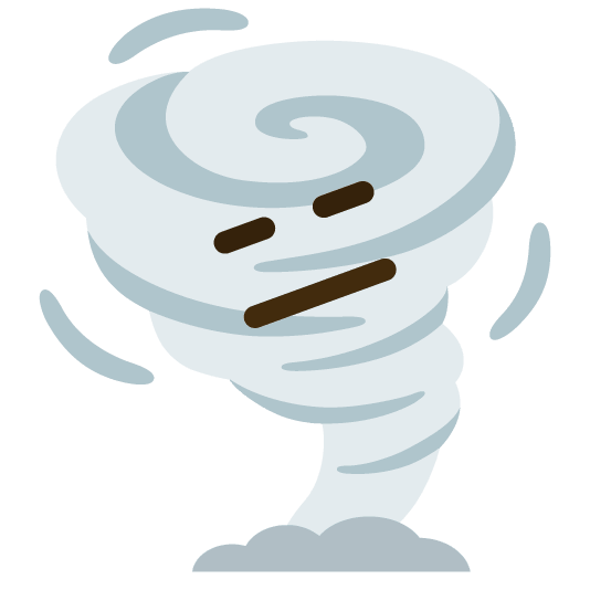 expressionless tornado