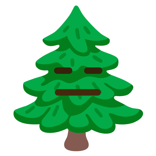 expressionless evergreen tree