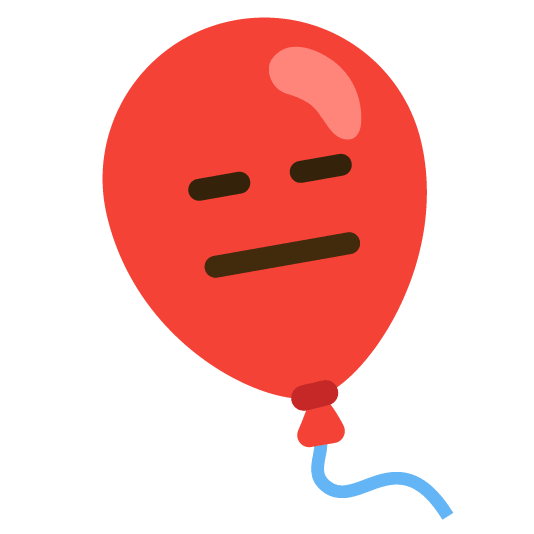 expressionless balloon