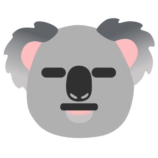 expressionless koala