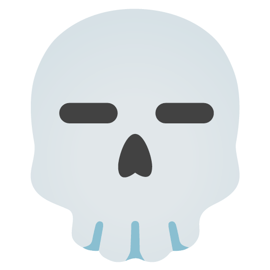 expressionless skull