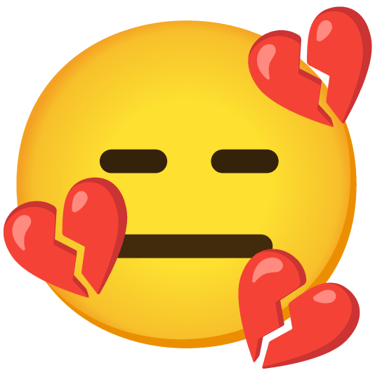 expressionless broken heart