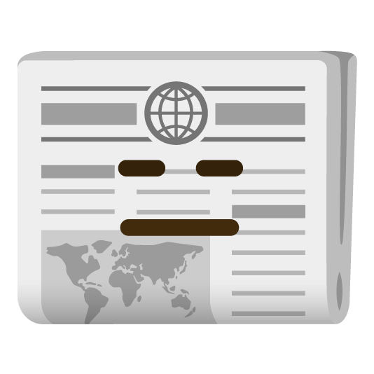 expressionless newspaper