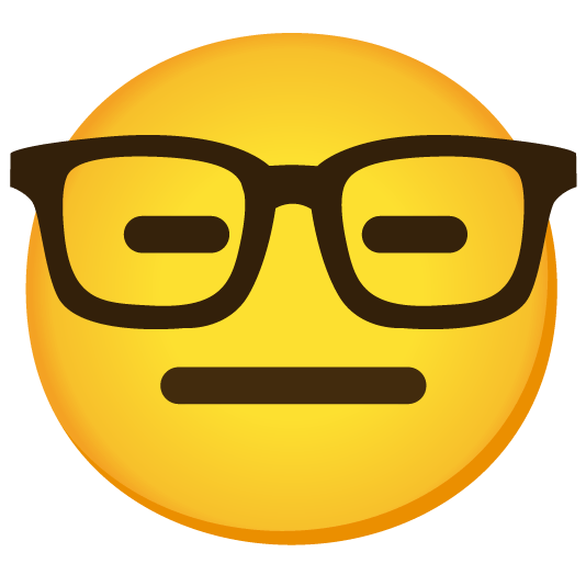 expressionless nerd face