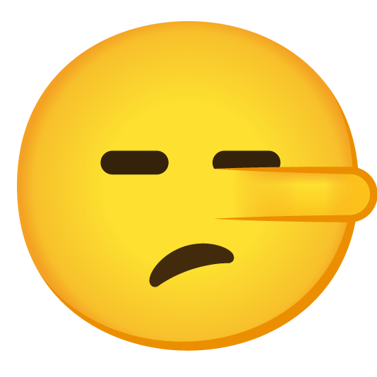 expressionless lying face