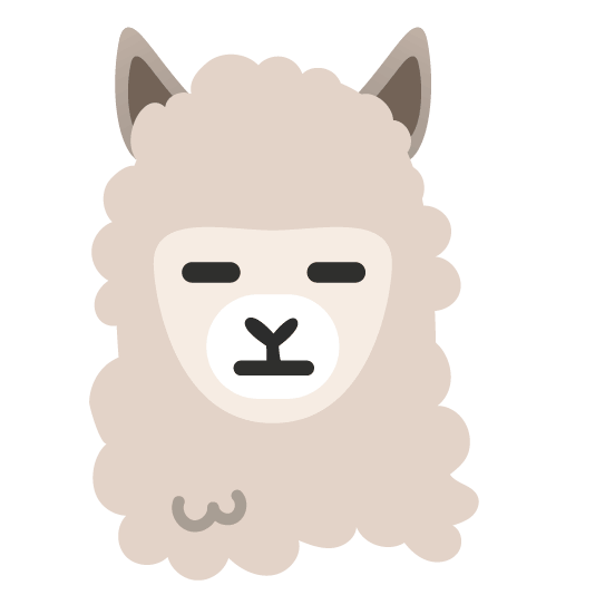 expressionless llama