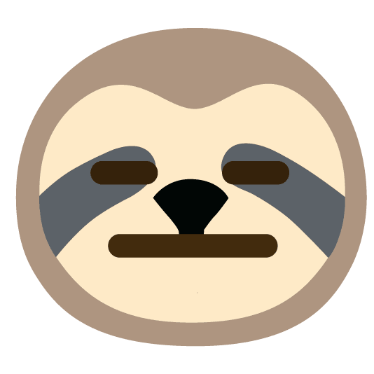 expressionless sloth
