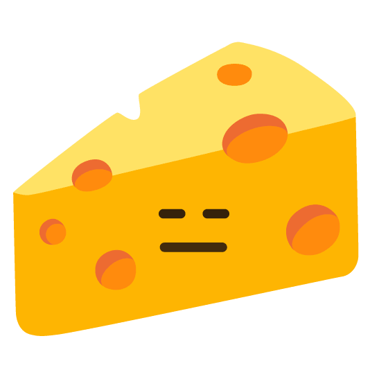 expressionless cheese wedge