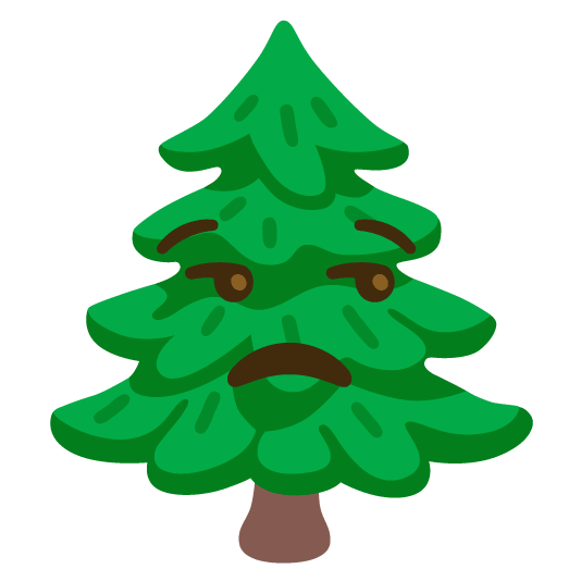 unamused evergreen tree