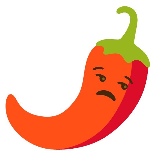 unamused hot pepper
