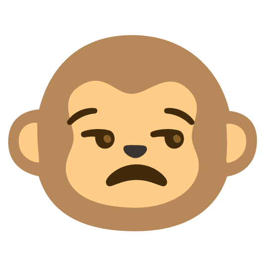 unamused monkey face