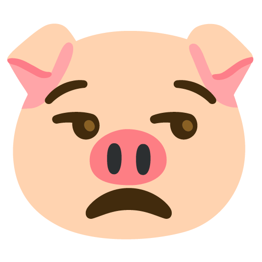 unamused pig