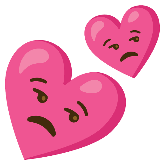 unamused two hearts