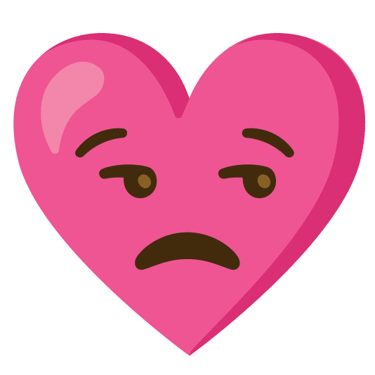 unamused gift heart