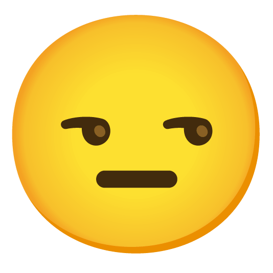 unamused neutral face