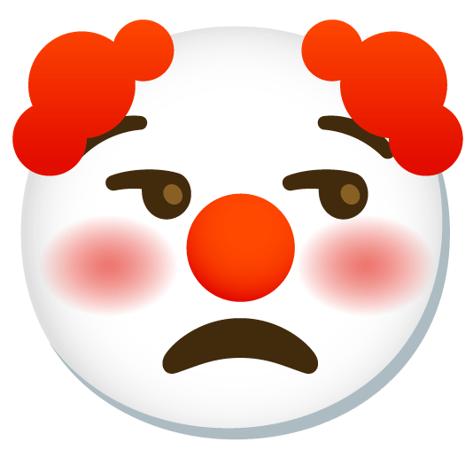 unamused clown face