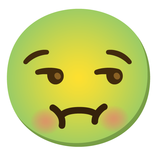 unamused nauseated face
