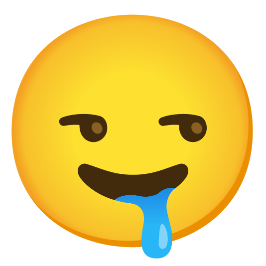 unamused drooling face