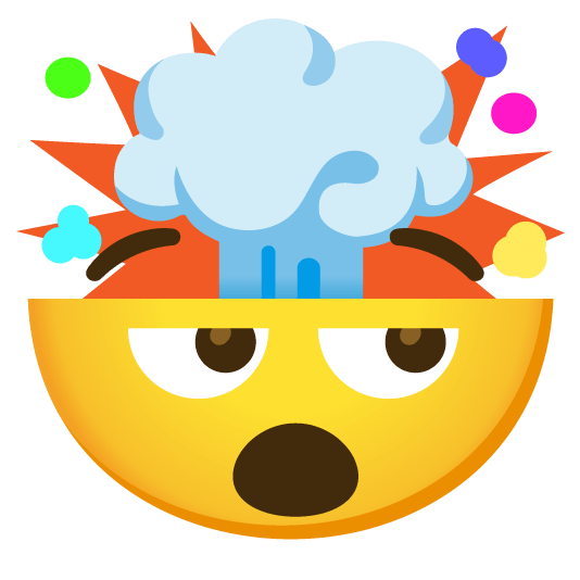 unamused exploding head