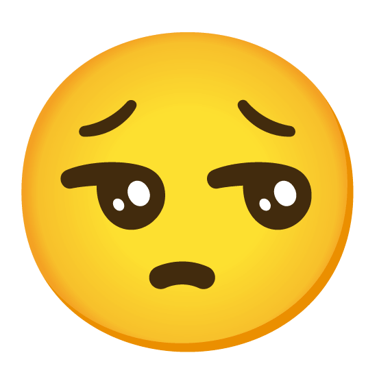 unamused pleading face