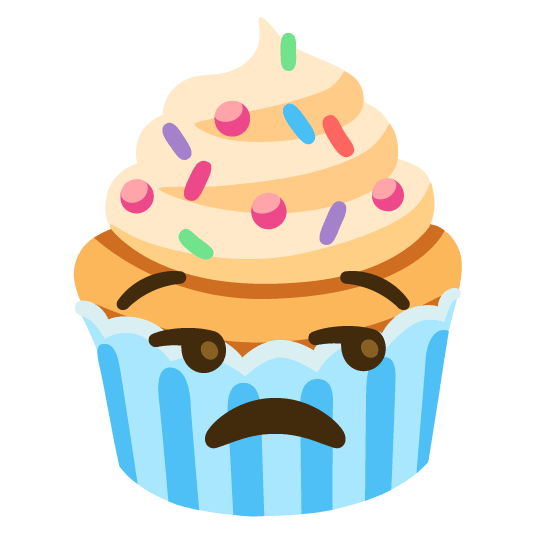 unamused cupcake