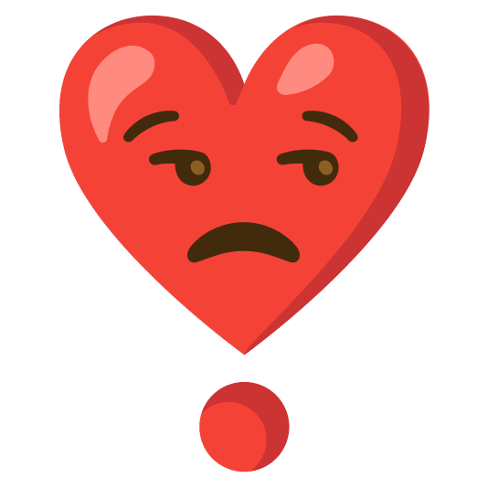 unamused heavy heart exclamation mark ornament