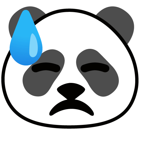 sweat panda face