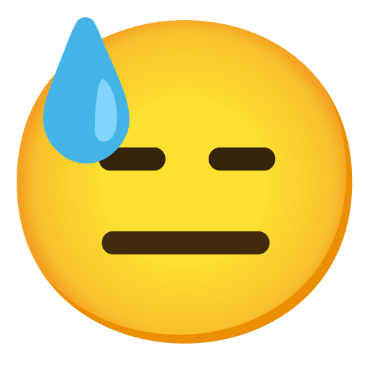 sweat expressionless