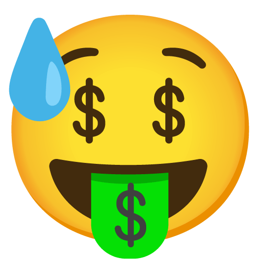 sweat money mouth face