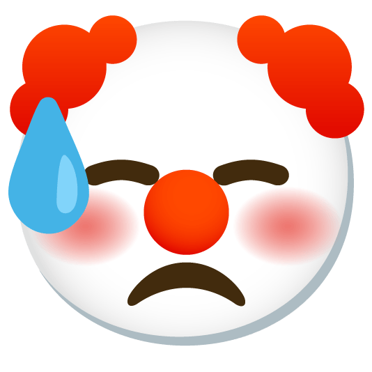 sweat clown face