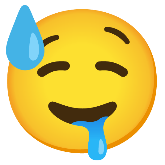 sweat drooling face