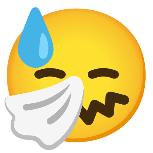 sweat sneezing face
