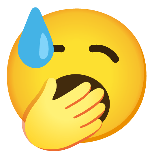 sweat yawning face