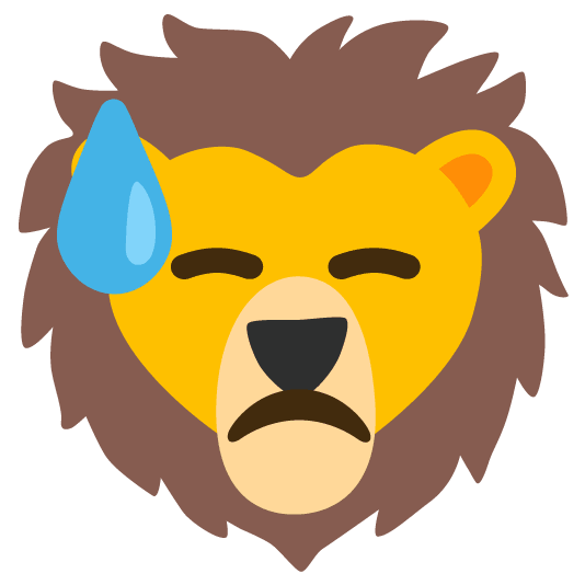 sweat lion face
