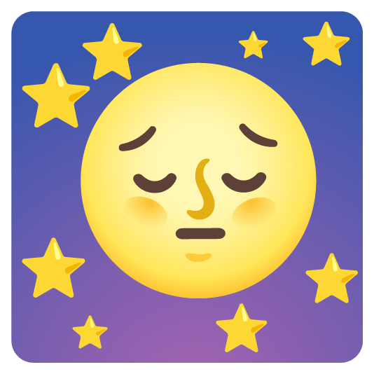 pensive full moon with face