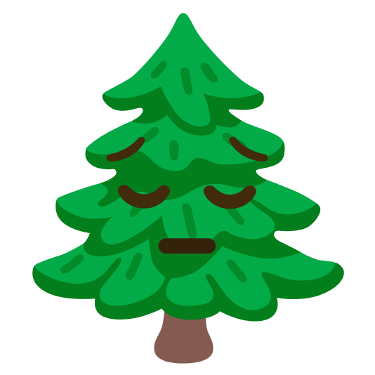 pensive evergreen tree