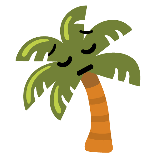 pensive palm tree