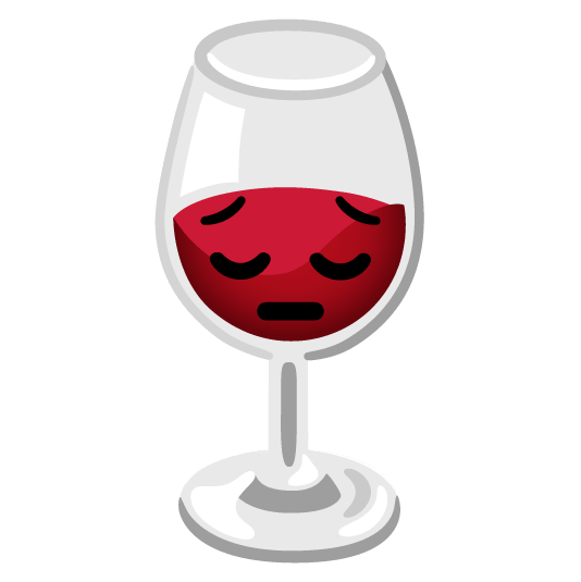 pensive wine glass