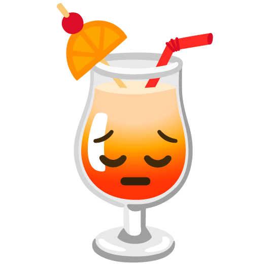 pensive tropical drink