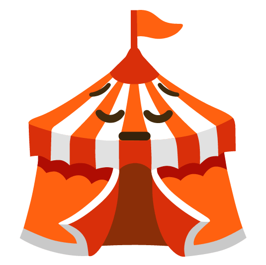 pensive circus tent