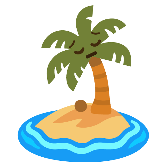 pensive desert island