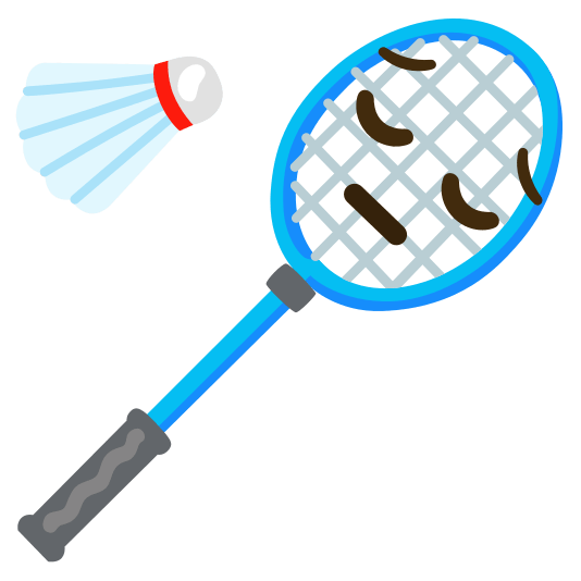 pensive badminton racquet and shuttlecock