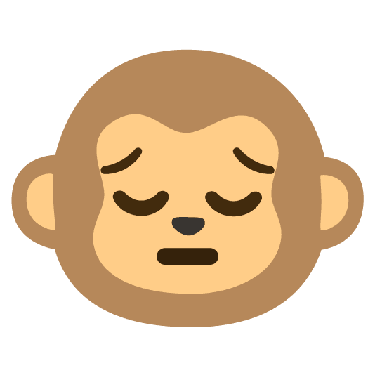 pensive monkey face