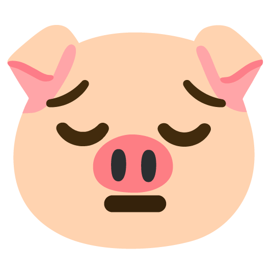 pensive pig