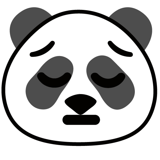 pensive panda face