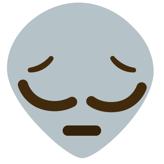 pensive alien